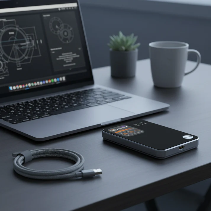 MagPower Qi2 LED 10.000mAh Powerbank (TFT-Logo)