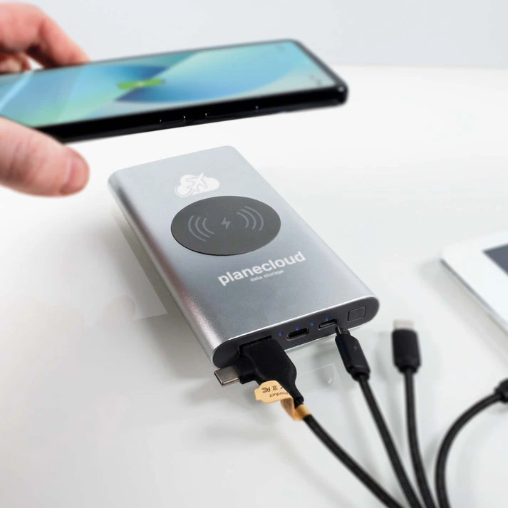 MagPower® Wireless Alu – 10.000 mAh Powerbank mit Wireless Charger aus Aluminium