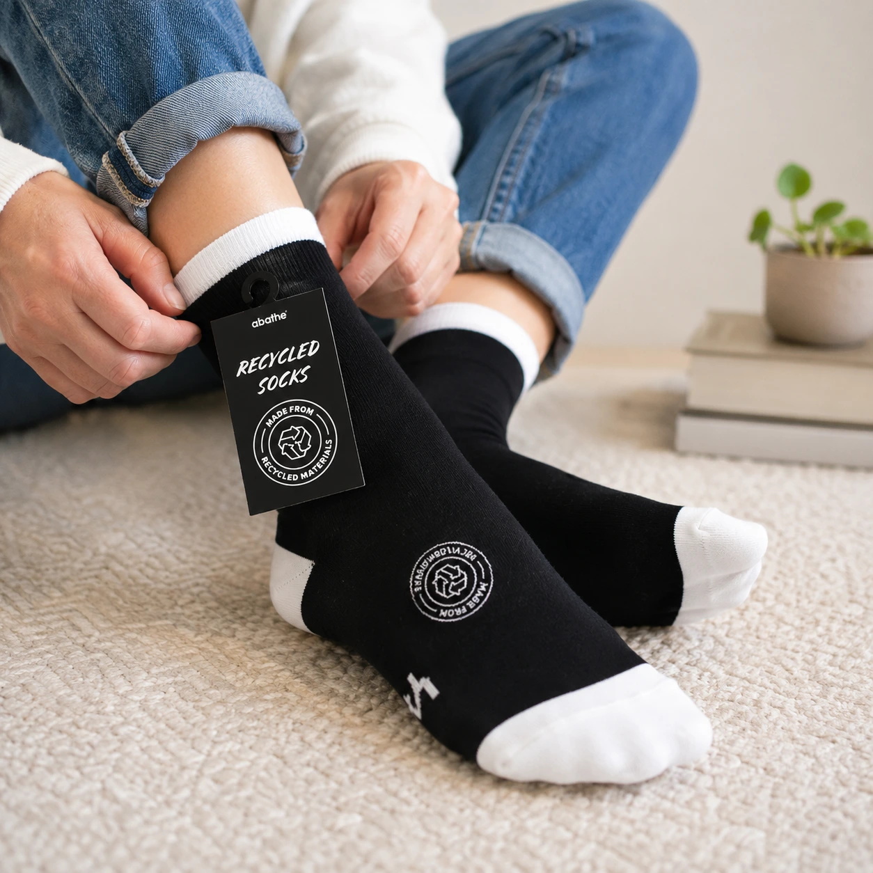 MagSocks® Recycled – Premium Socken aus recycelter Baumwolle mit individuellem Sticklogo