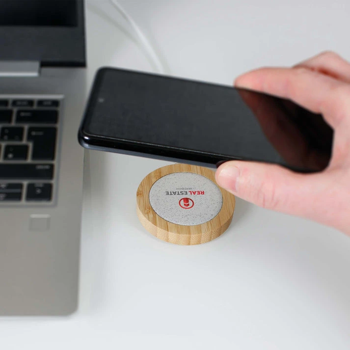 MagStand® Wire Wood – Bambus Smartphone-Ständer mit Wireless Charger