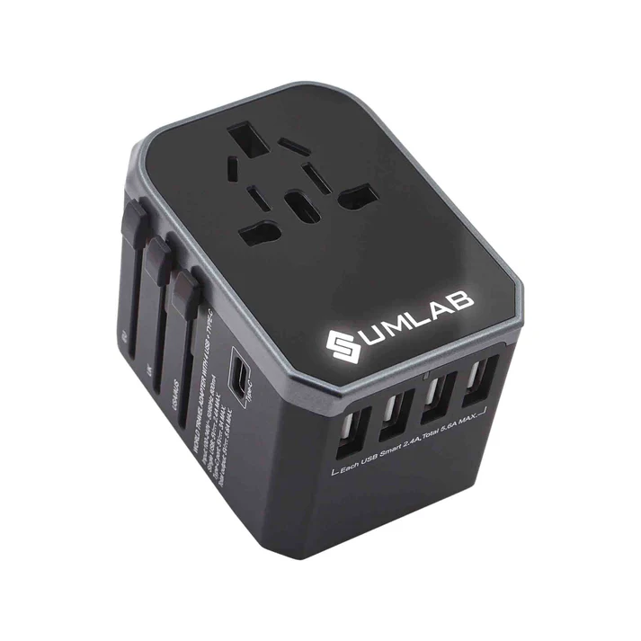 MagTravel LED "Business" Reiseadapter mit LED Logo