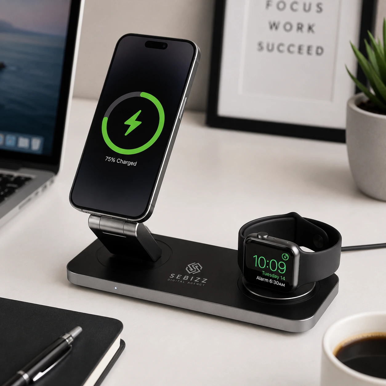 MagWire® 3in1 Compact – Faltbares 3-in-1 Wireless-Ladegerät mit MagSafe & 15 W Schnellladung