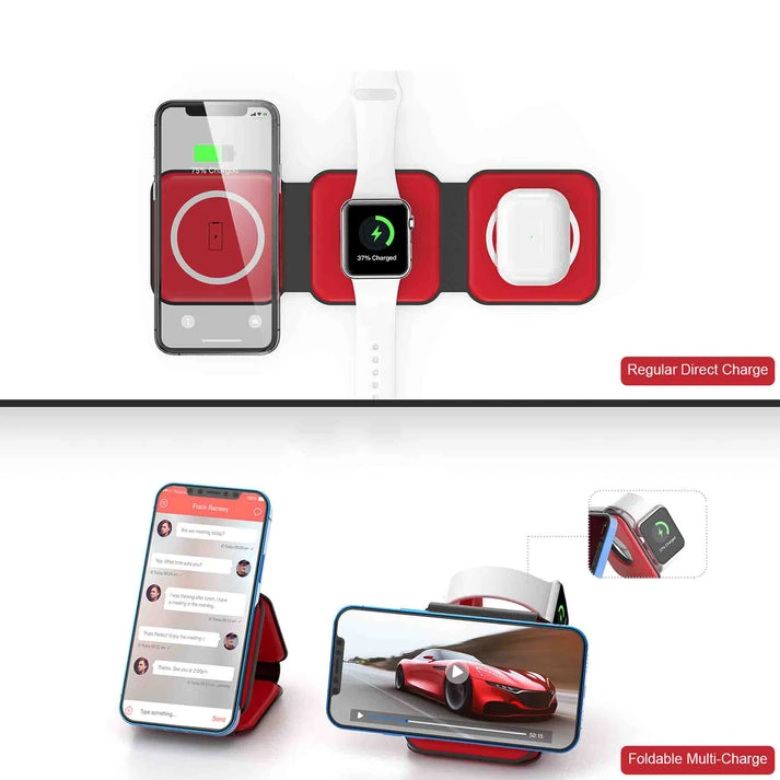 MagWire® 3in1 Color – Faltbares Wireless-Ladegerät mit MagSafe für iPhone, Apple Watch & AirPods