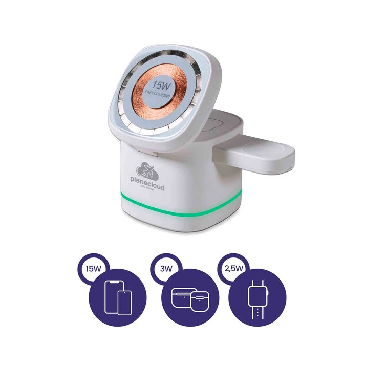 MagWire® 3in1 Cube – Wireless-Ladegerät mit MagSafe & LED-Ladeanzeige