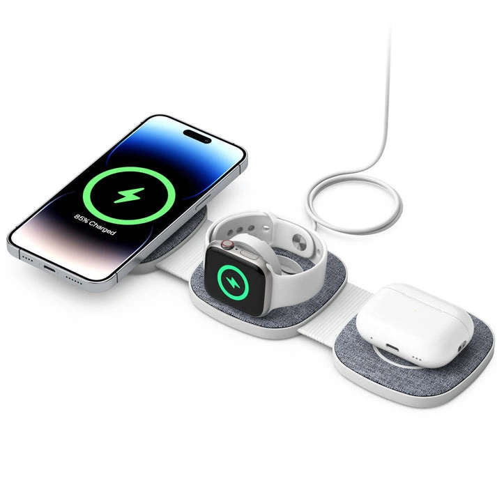 MagWire® 3in1 Fabric – Faltbares Wireless-Ladegerät mit MagSafe & Stoffoberfläche