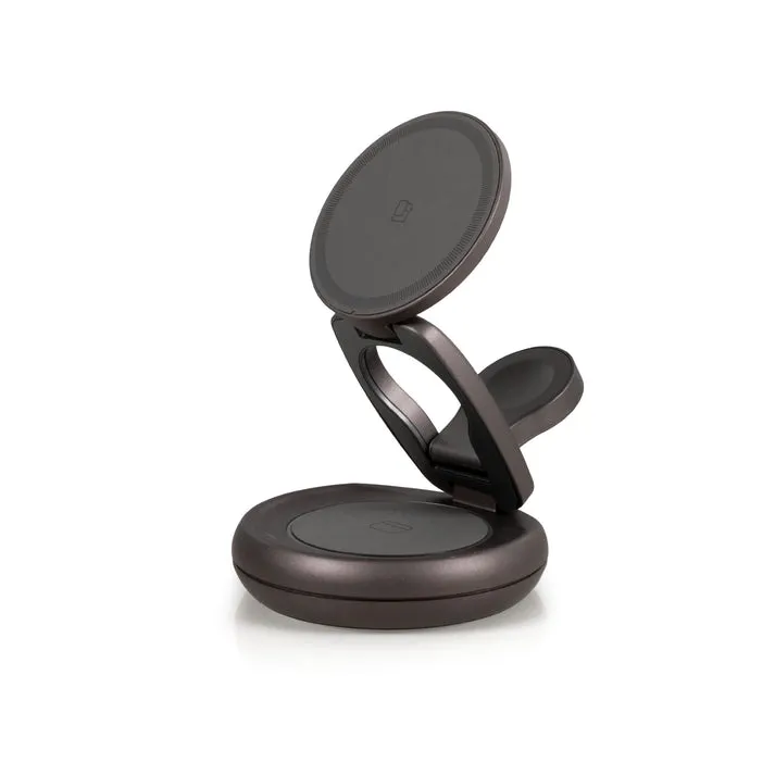 MagWire® 3in1 Round – Faltbares 3-in-1 Wireless-Ladegerät mit MagSafe, 15 W & RGB-Ladering