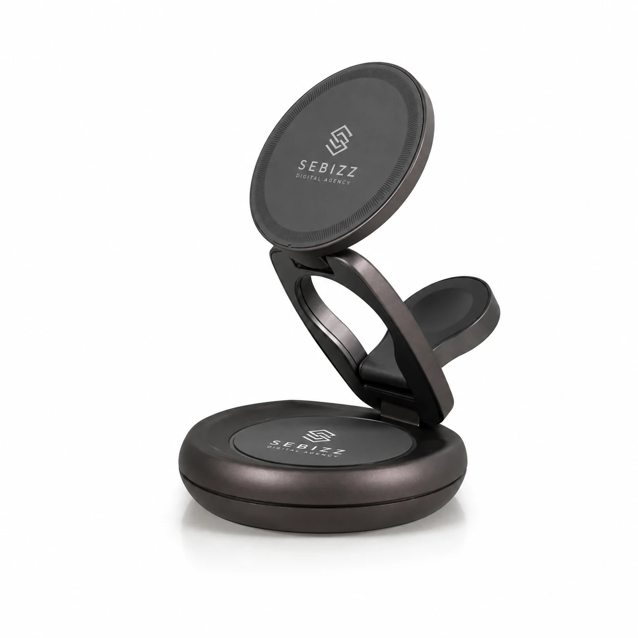 MagWire® 3in1 Round – Faltbares 3-in-1 Wireless-Ladegerät mit MagSafe, 15 W & RGB-Ladering