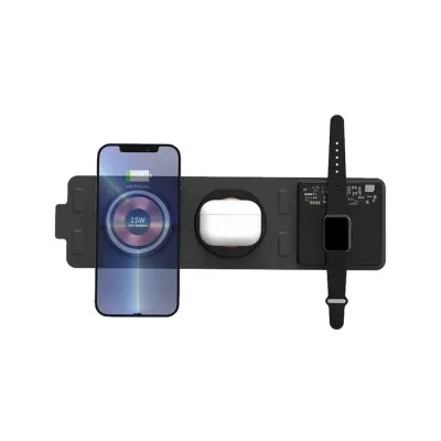 MagWire® 3in1 Transparent Travel – Faltbares Wireless-Ladegerät mit MagSafe