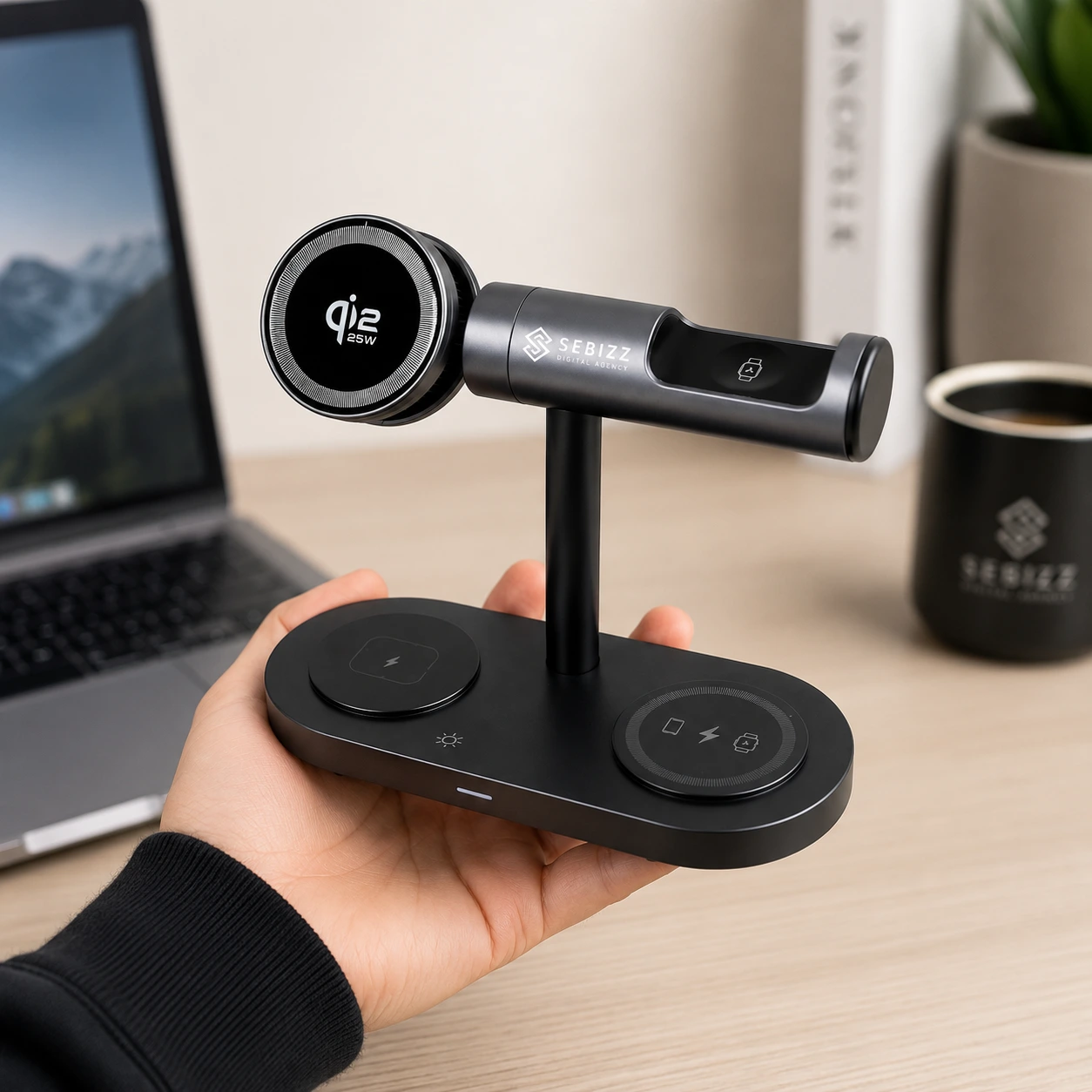 MagWire® 4in1 Cool – Exklusives 4-in-1 Qi2 Wireless-Ladegerät mit MagSafe, 25 W & LED-Ambientebeleuchtung