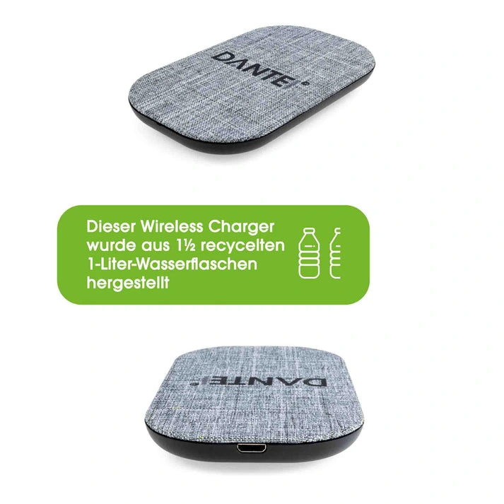 MagWire® RPET – Nachhaltiges 10W Wireless Ladegerät aus recyceltem PET