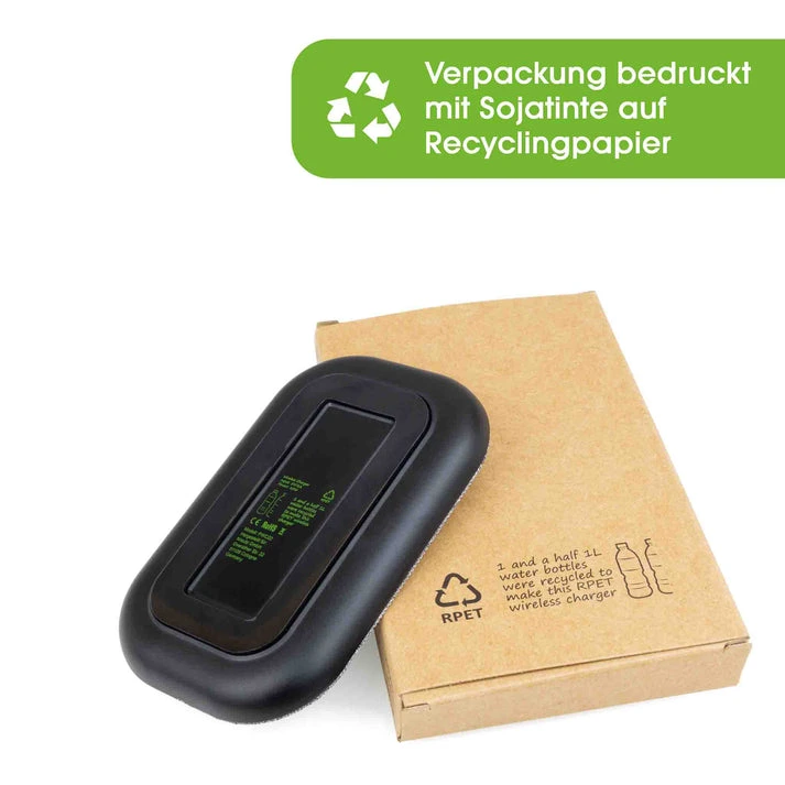 MagWire® RPET – Nachhaltiges 10W Wireless Ladegerät aus recyceltem PET