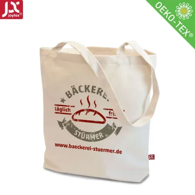 MELBOURNE – Canvas-Tasche mit Bodenfalte und langen Henkeln (38 x 42 cm)
