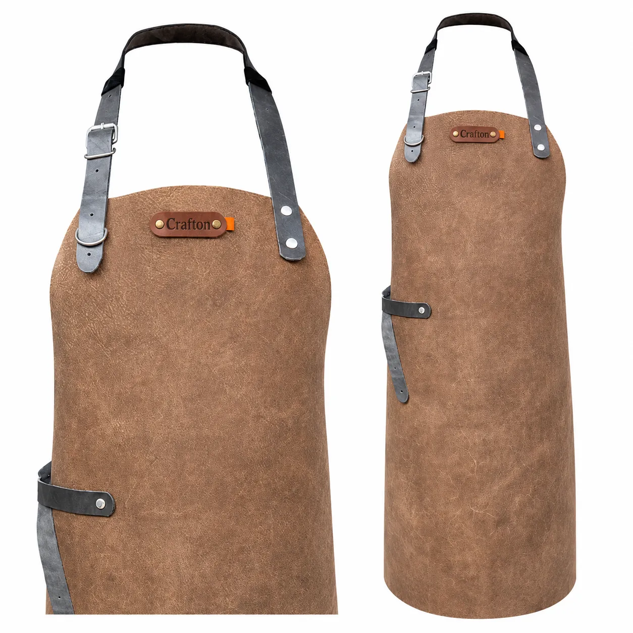 Miami Leder-Schürze (Lasergravur) (Groß 82 cm)