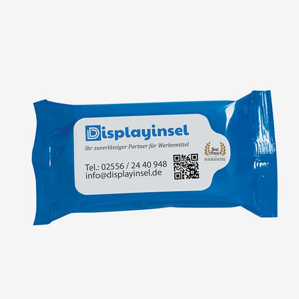 Mini Erfrischungstücher 15er Pack mit Ihrem Motiv bedruckt