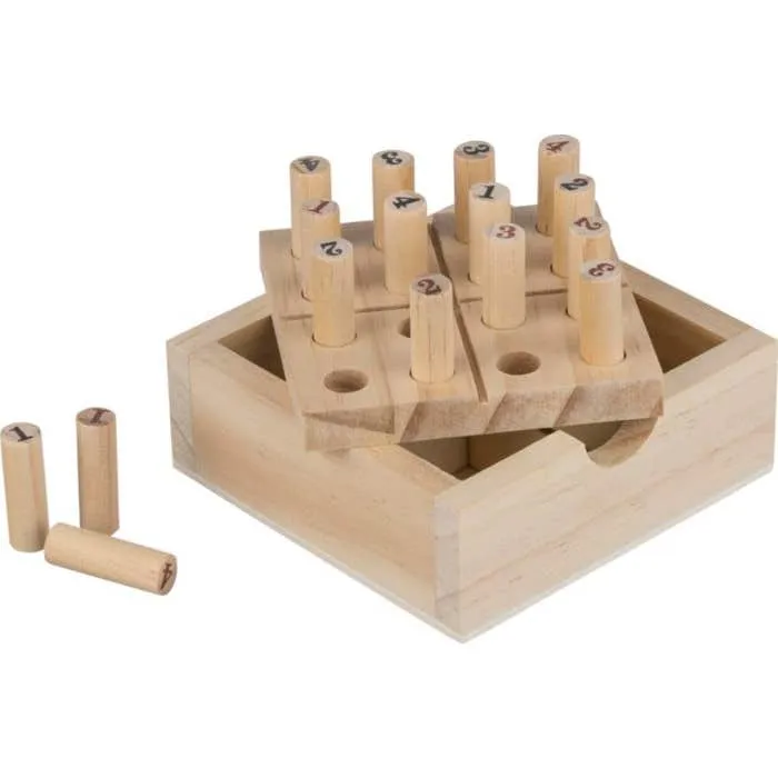 Mini-Sudoku-Set aus Kiefernholz Kenza