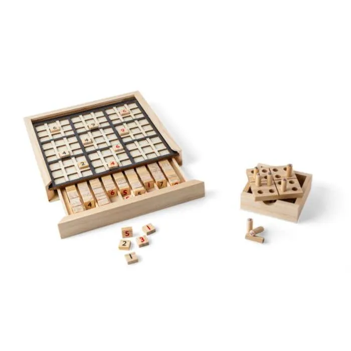 Mini-Sudoku-Set aus Kiefernholz Kenza