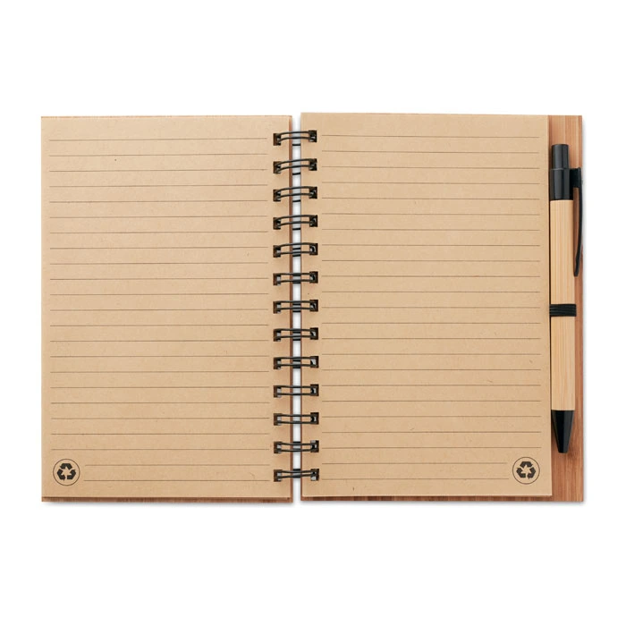 Notizbuch Bambusdeckel BAMBLOC