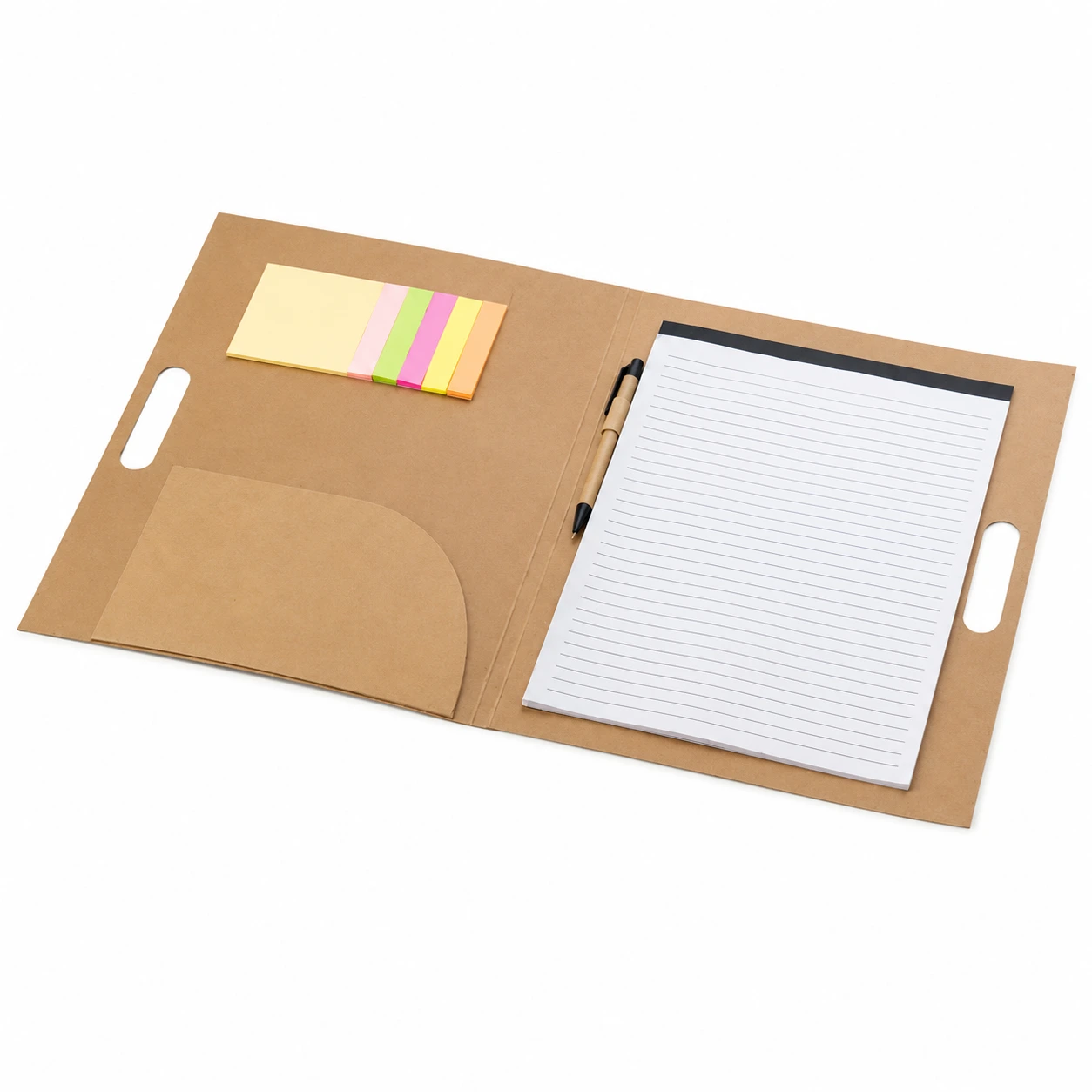 Notizmappe Charlie mit FSC®-Papier und Haftnotizen