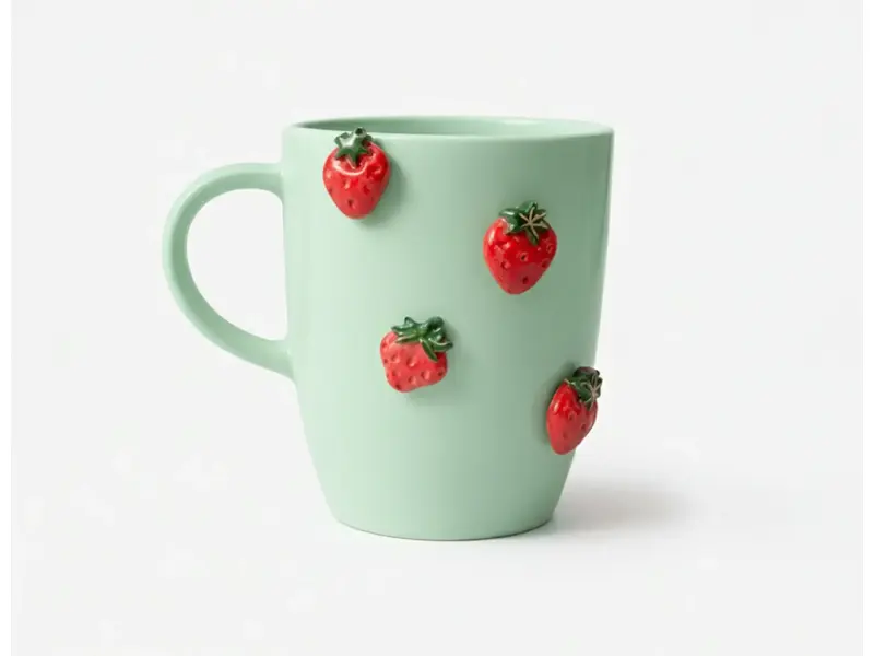 Personalisierbare Keramiktasse mit Magnet-Charms