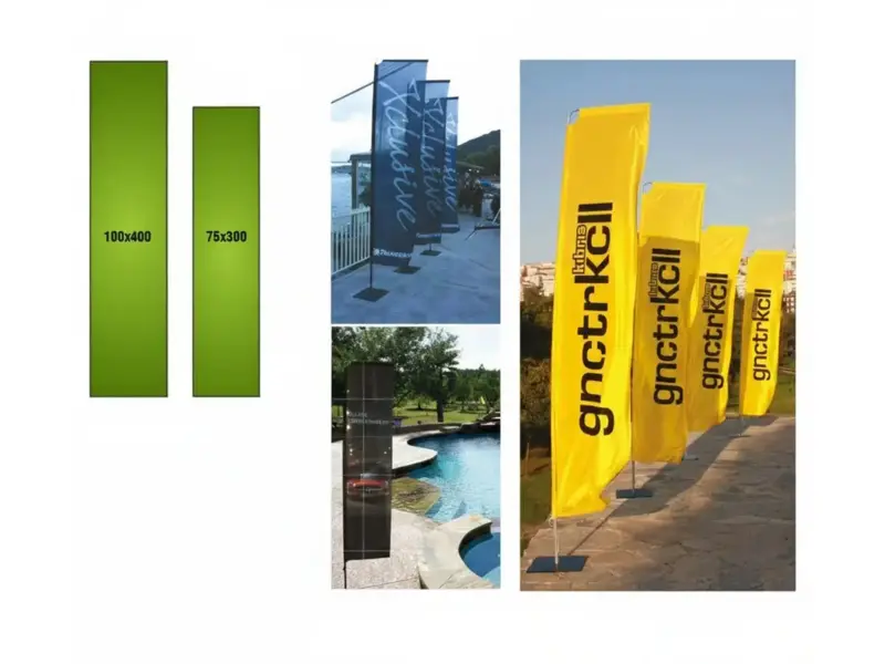 Quadratisches Banner (75x300cm)
