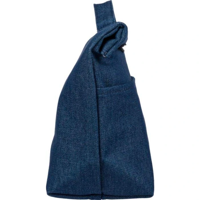 Recycelte Denim-Kühltasche mit Rollverschluss Mira