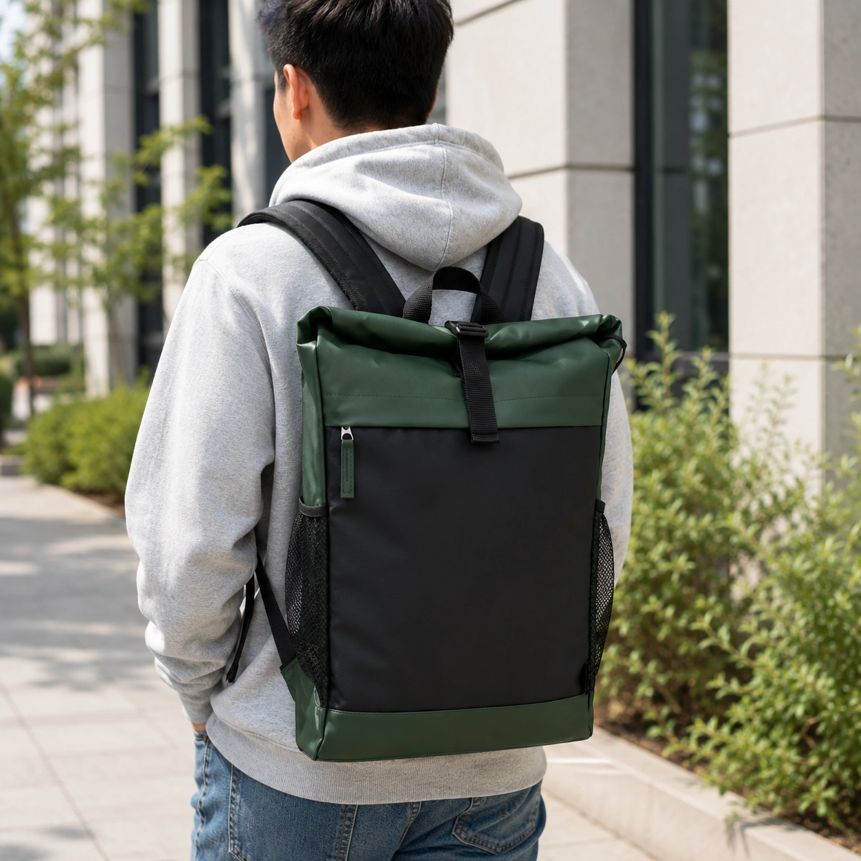 Roll-Top-Rucksack Yani | Recycelt | Wasserabweisend