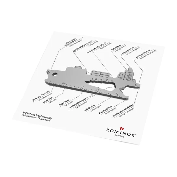 Schlüsselanhänger Cargo Ship Multitool mit 19 Funktionen