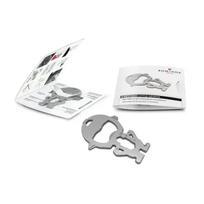 Schlüsselanhänger aus Metall, ROMINOX Little Genius Multifunktionstool mit Ihrem Logo