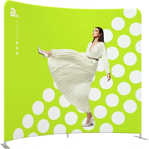 Gebogene Messewand 240 cm