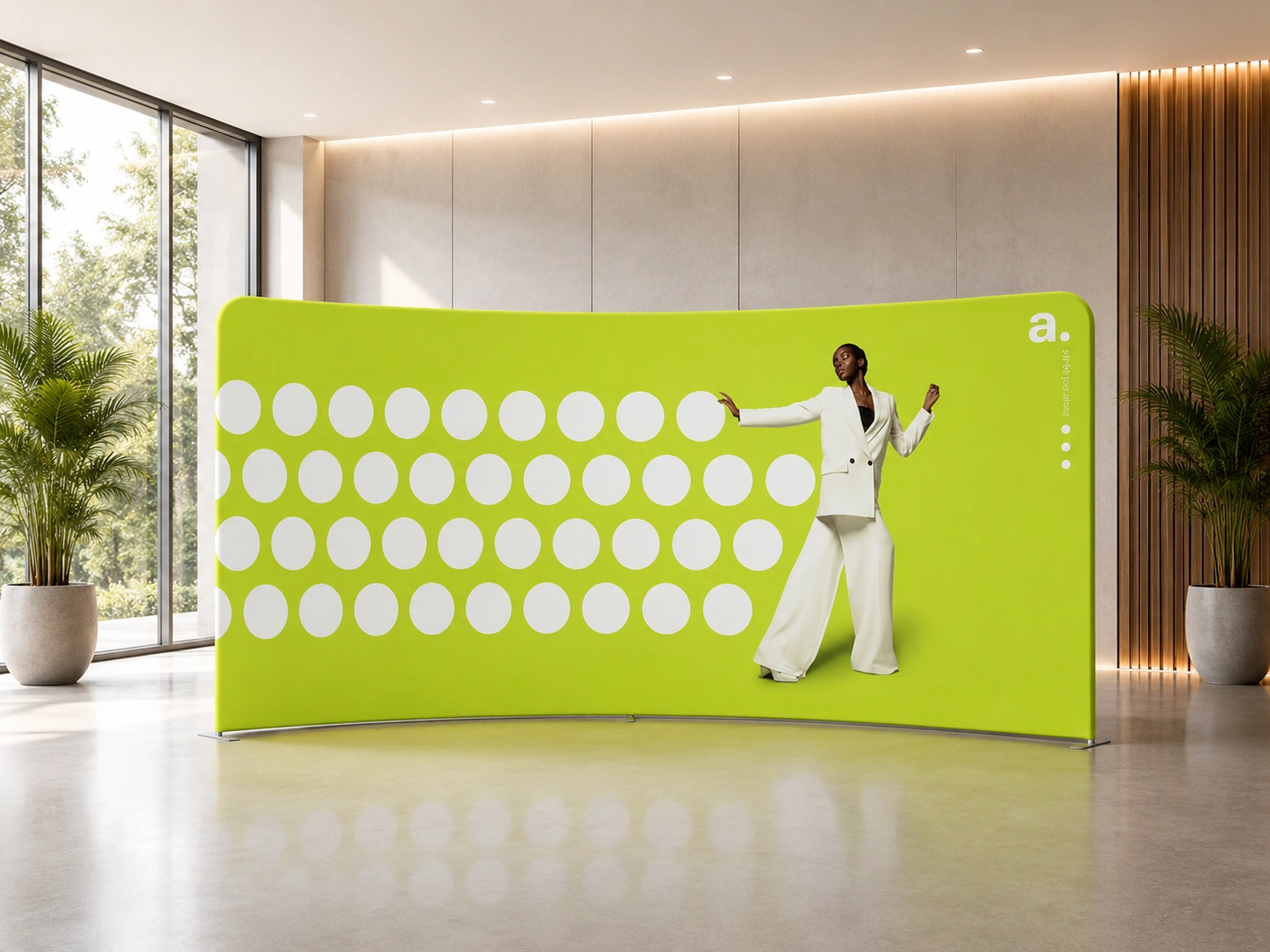 Gebogene Messewand 500 cm