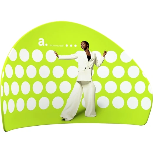 Gebogene Messewand 330 cm