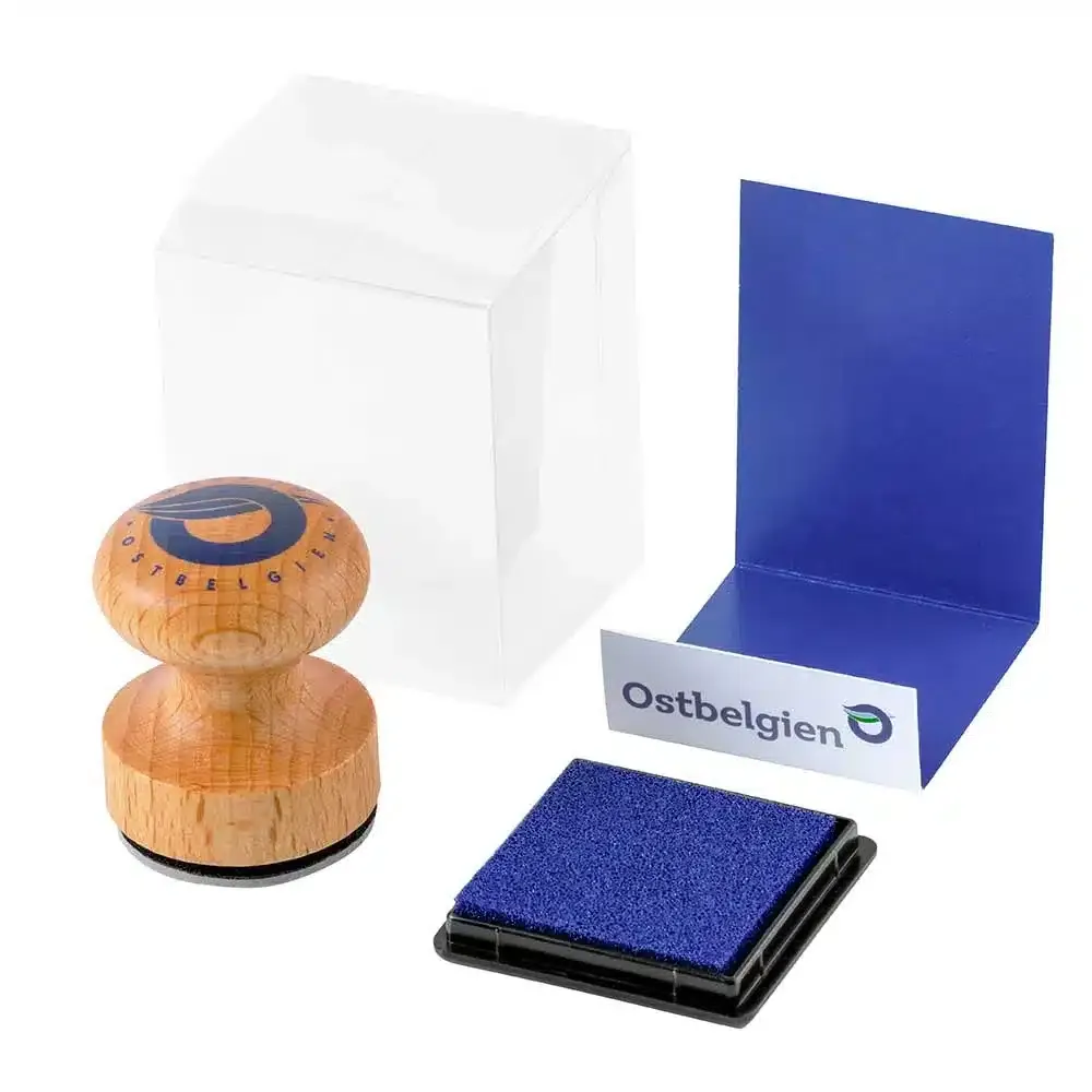 Stempel in der Box – Holzgriff mit Stempelkissen