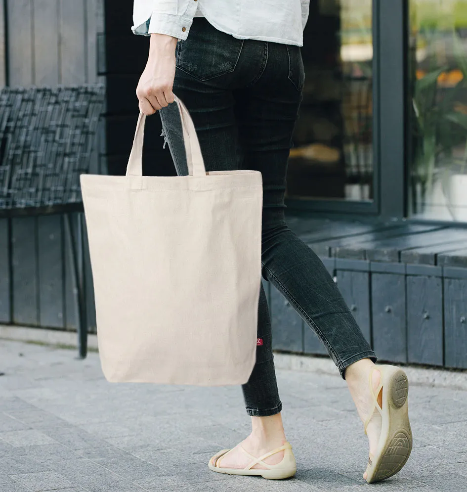 SYDNEY – Canvas-Tasche mit Bodenfalte und kurzen Henkeln (38 x 42 cm)