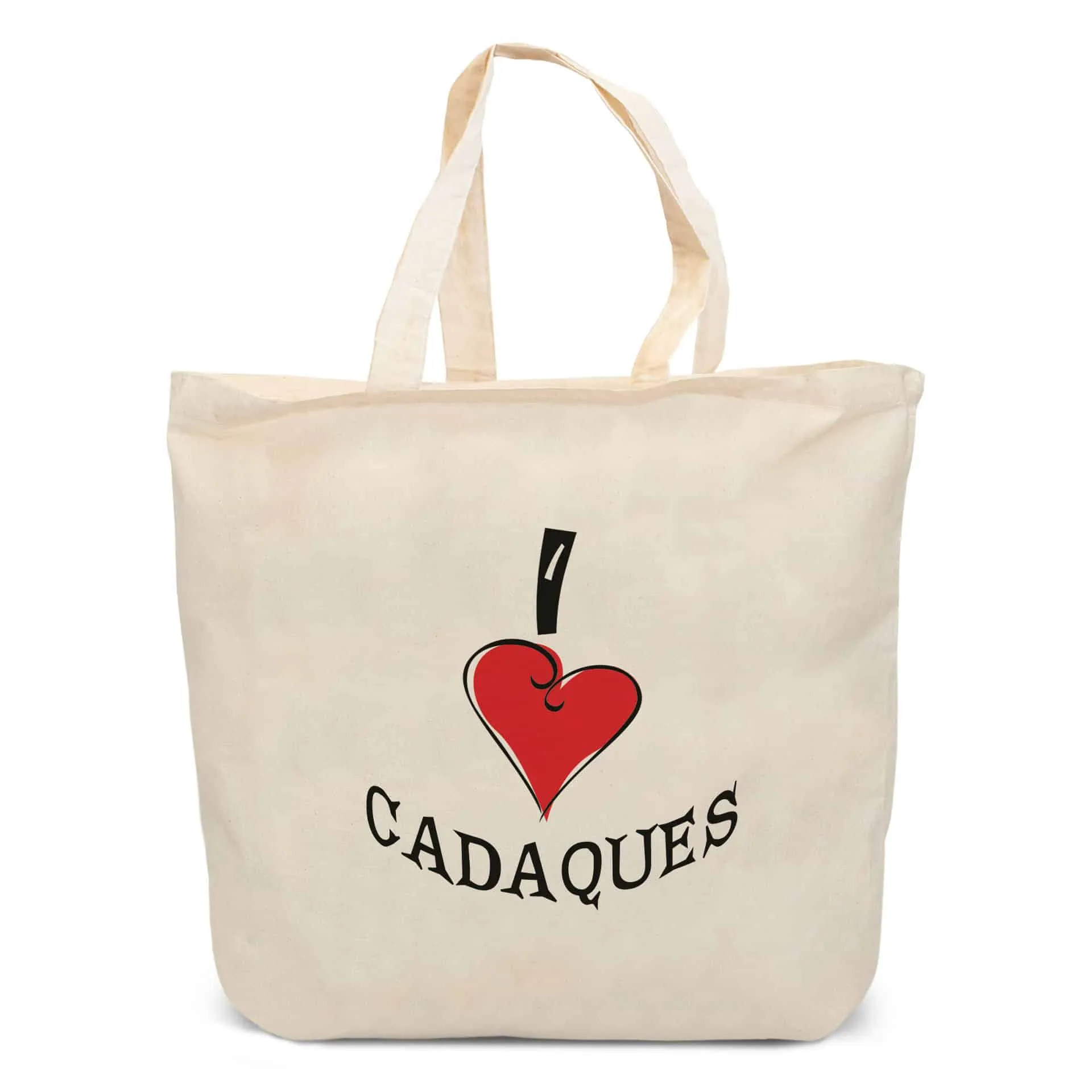 CADAQUES – Baumwolltasche mit Bodenfalte und langen Henkeln (60 x 48 cm)