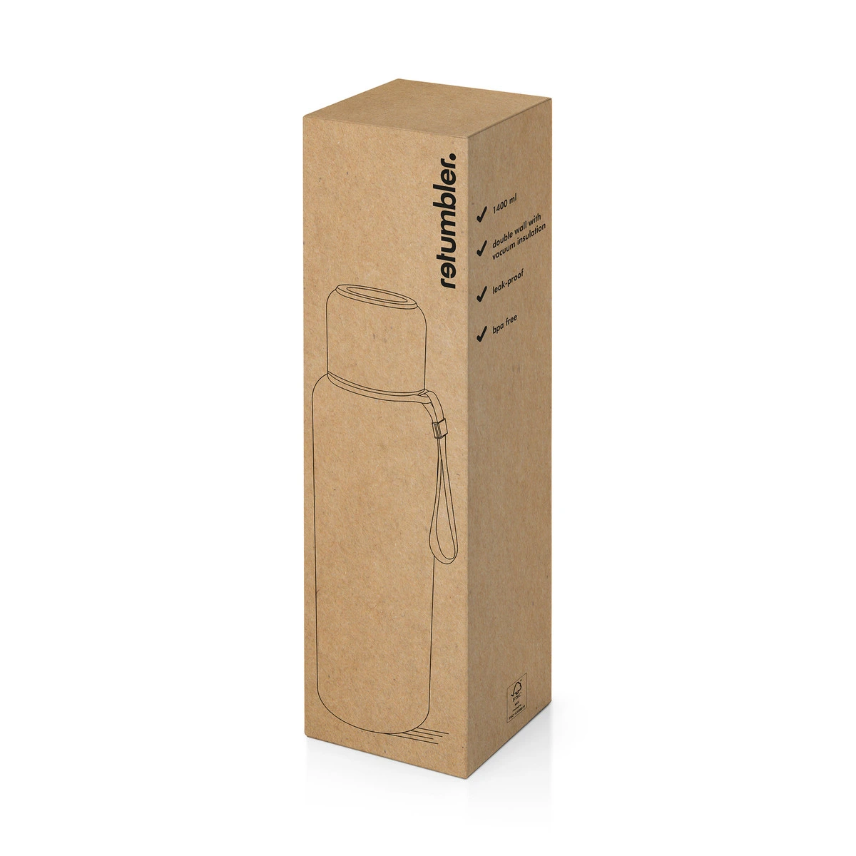 Thermoflasche RETUMBLER-GRANVILLE schwarz