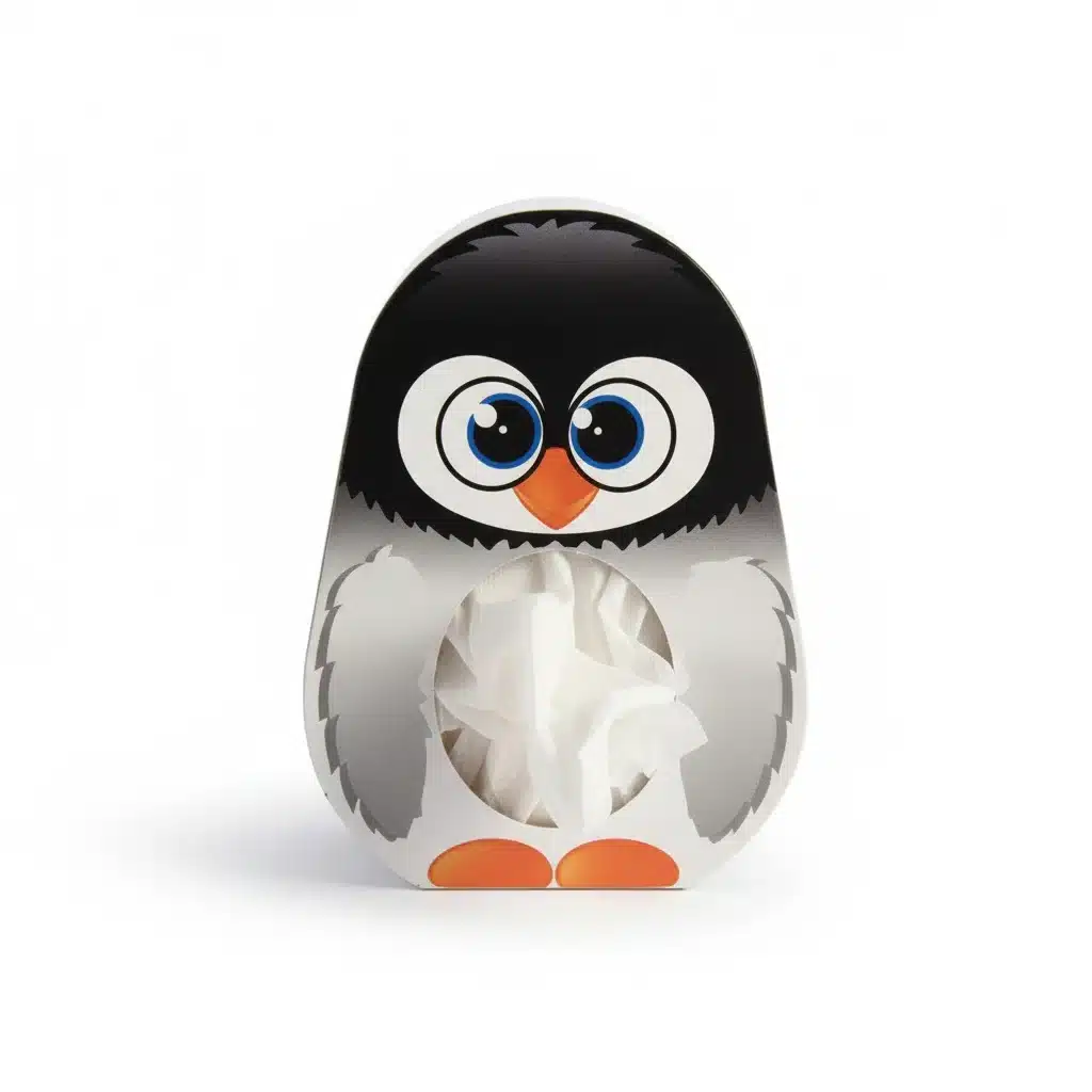 TISSUE-BOX IN PINGUINFORM (150 x 110 x 50 mm)