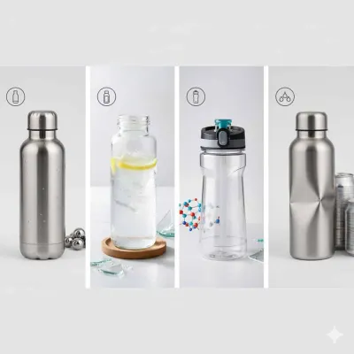 Trinkflasche Materialien im Vergleich: Edelstahl vs. Glas vs. Tritan vs. Aluminium – Der Ultimative Guide