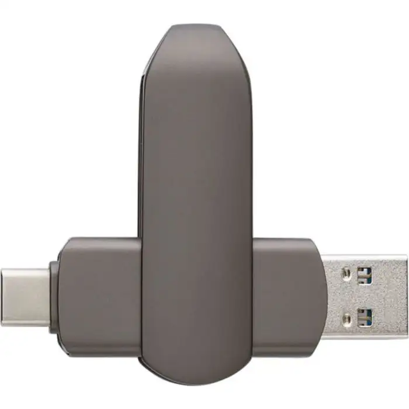 USB-Stick Harlow aus Zinklegierung 64 GB mit USB-A & USB-C