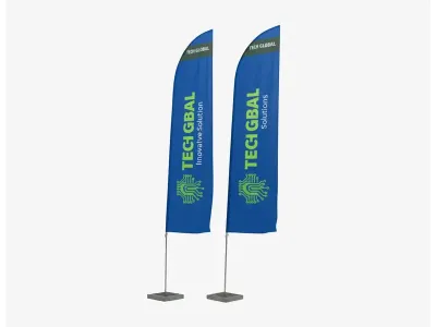 Werbeflagge mit Standfuß