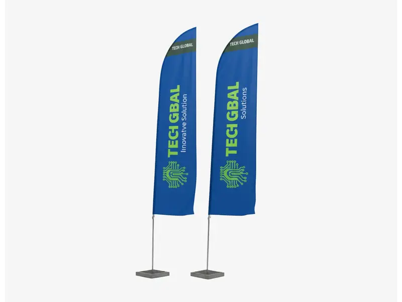 Werbeflagge mit Standfuß