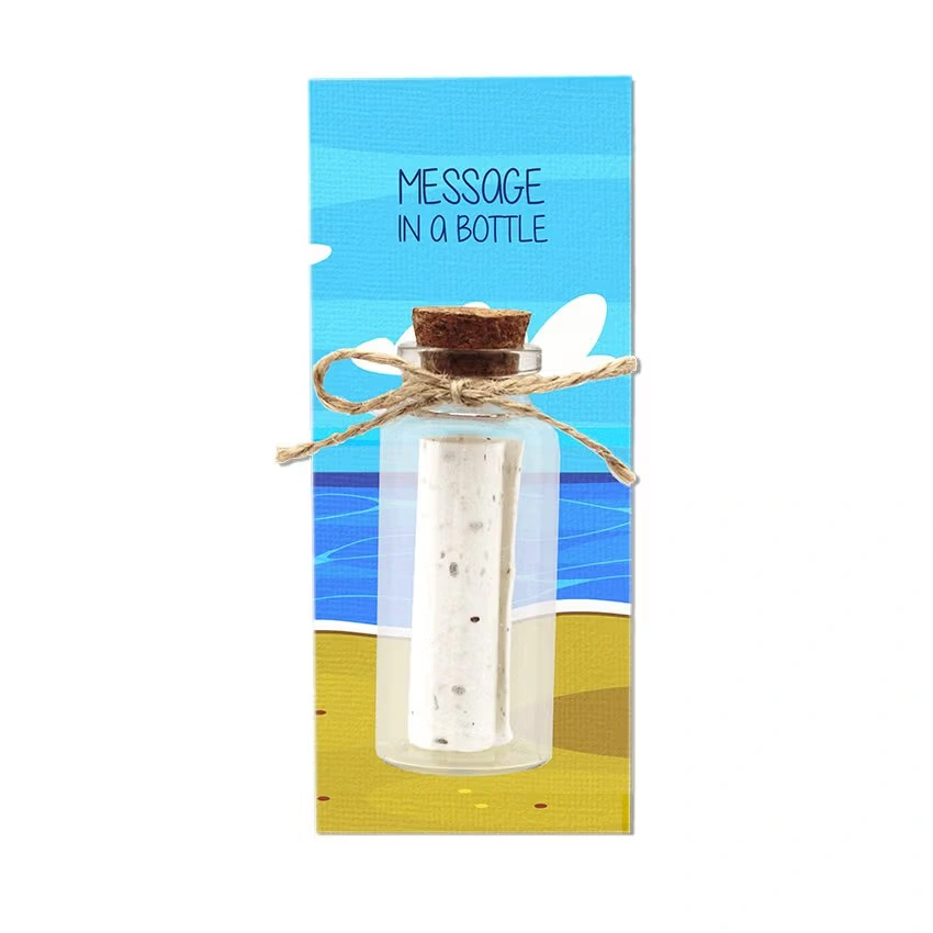 Botschaft in der Flasche aus Saatpapier