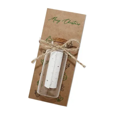 Botschaft in der Flasche aus Saatpapier