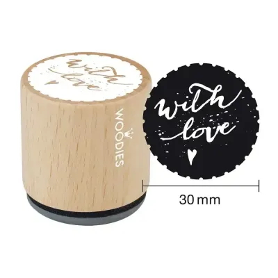 Woodies Stempel aus Buchenholz – Individuell bedruckbarer Gummistempel