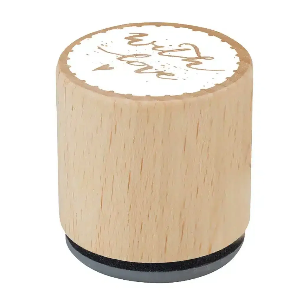 Woodies Stempel aus Buchenholz – Individuell bedruckbarer Gummistempel