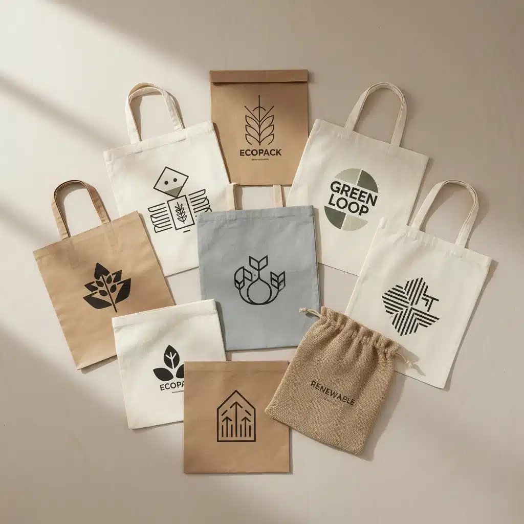 Bedruckte Taschen in kleinen Mengen aus Papier, Baumwolle und Jute – nachhaltige Auswahl 2025