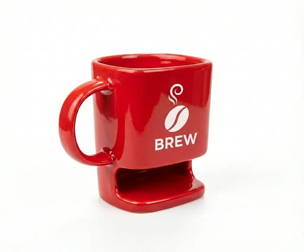 Individuell gestaltete Keramiktasse mit Keksfach