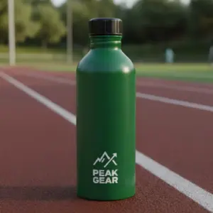 Aluminium Trinkflasche beim Radfahren oder Sport