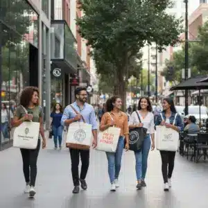 Bedruckte Taschen als mobile Werbung