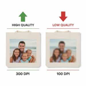 DPI-Vergleich auf Fototaschen