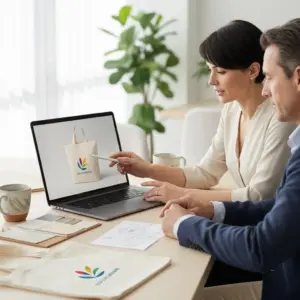 Designer-Beratung für Kunden im Bereich Taschendesign